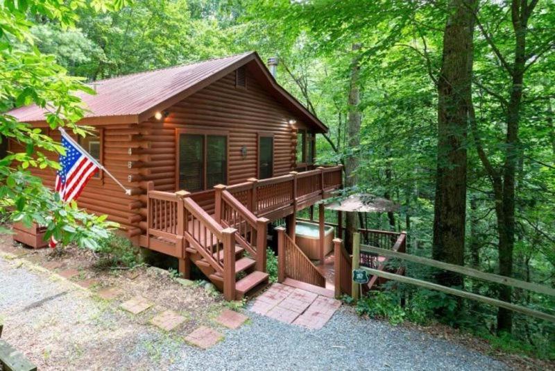 蓝岭Mountain Spirit Cabin - Fireplace And Hot Tub别墅 外观 照片