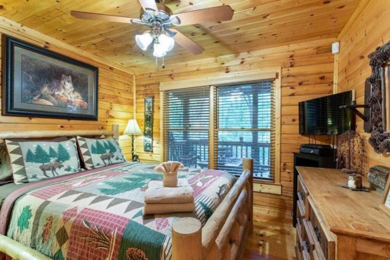 蓝岭Mountain Spirit Cabin - Fireplace And Hot Tub别墅 外观 照片