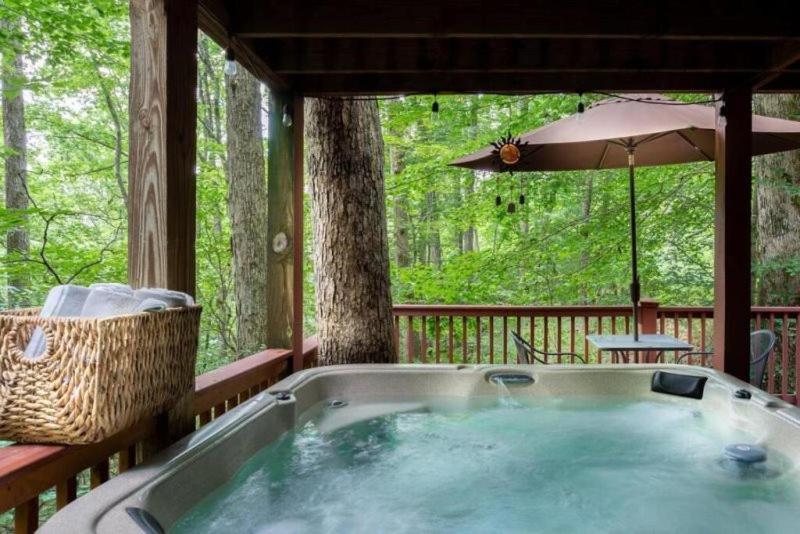 蓝岭Mountain Spirit Cabin - Fireplace And Hot Tub别墅 外观 照片